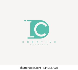 C Letter Abstract Element Shape Logotype