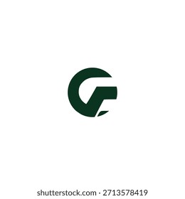 Logotipo abstracto de la letra C, diseño abstracto del logotipo