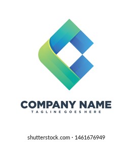 C letter abstract modern logo