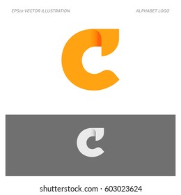 C  Letter Alphabet Abstract vector text logo 