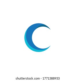 C Letter Alphabet font logo vector design