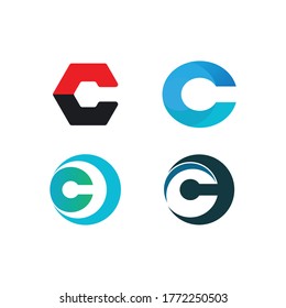 C Letter Alphabet font logo vector design