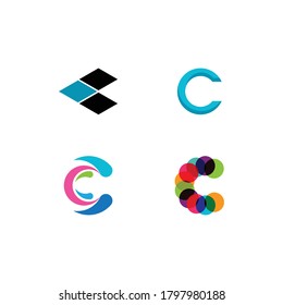 C Letter Alphabet font logo vector design