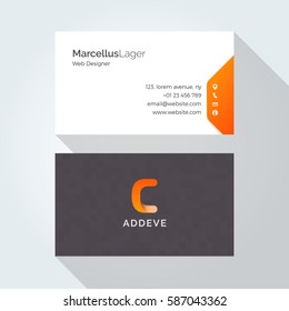 C Letter Alphabet logo corporate business card design template