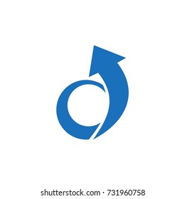 c letter and up arrow logo