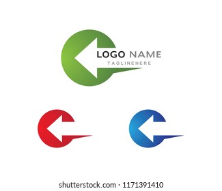 C letter Arrow vector illustration Logo Template design