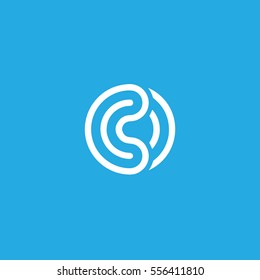 C letter based logo for signals and technology