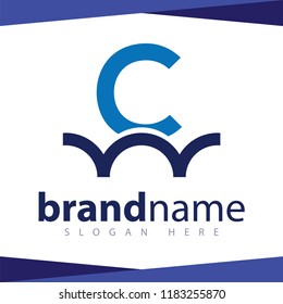 C letter bridge logo design
