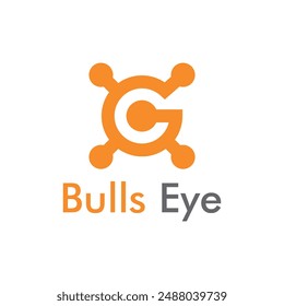 C Letter Bulls Eye Target Board Circle Line Logo Template