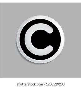 c Letter in circle icon logo element. letter logo template