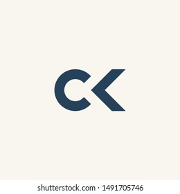 C letter CK initial logo vector icon mark illustration