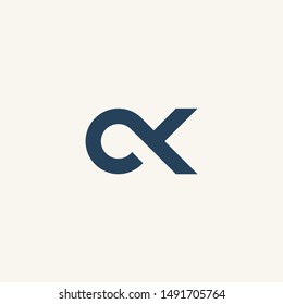 C letter CK initial logo vector icon mark illustration