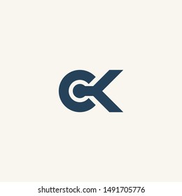 C letter CK initial logo vector icon mark illustration