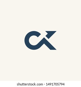C letter CK initial logo vector icon mark illustration