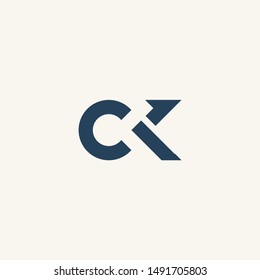C letter CK initial logo vector icon mark illustration