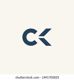C letter CK initial logo vector icon mark illustration