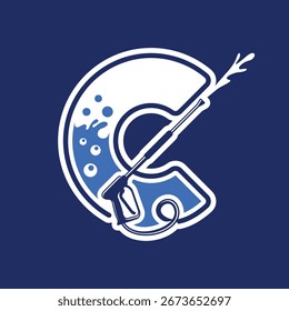 c letter clean abstract logo modern style