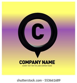 C letter colorful logo in the circle. Vector design template elements for your application or company identity.