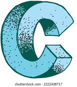 letra c
colorido
vector
símbolo
alfabeto