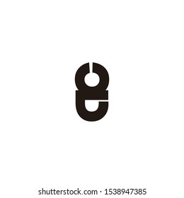 c letter with combination another letter logo vector