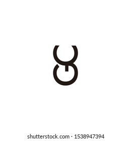 c letter with combination another letter logo vector