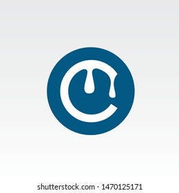 C letter communication logo on the white background