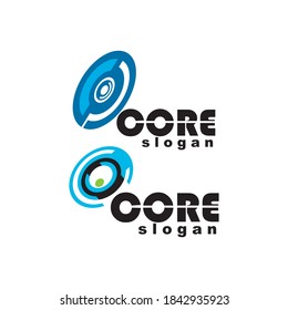 C Letter Core icon vector illustration design template
