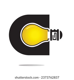 C letter craetive bulb logo design
