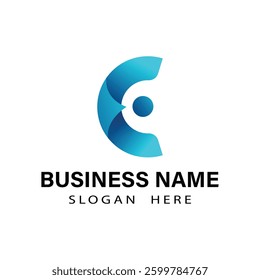 C letter Creative vector templates abstract typography colorful logo design