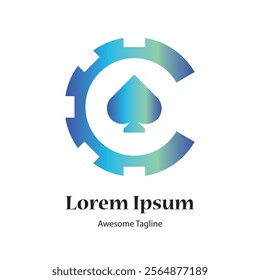 C letter crypto logo design icon