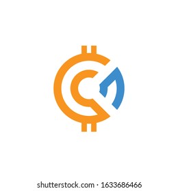 C letter Cryptocurrency logo design.This is fully vector design.and it can use anywhere as a icon. All elements are fully vector and can be used for both print and web.