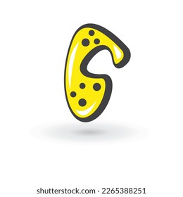 c letter doodle vector element concept design template web