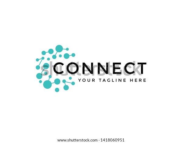 C Letter with Dot Circle Connected as Network Logo
Vector - Vector