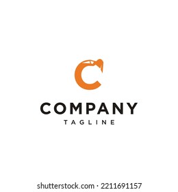 C Letter Excavator construction heavy equipment work Vector logo icon vector Template