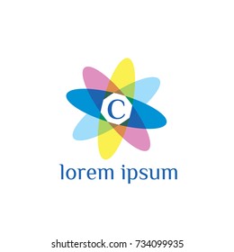 C letter fashion logo vector for boutique. Summer beach brand identity