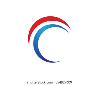 C Letter Faster Logo Template vector icon illustration design
