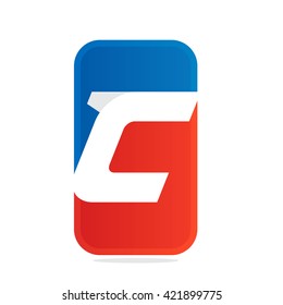 C letter for fitness, sport team or gym. 