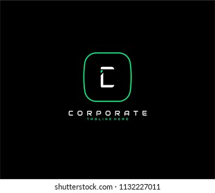 C Letter Futuristic Modern Logo Design Template