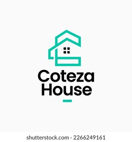 c letra casa hipoteca inmobiliaria logotipo vectorial icono