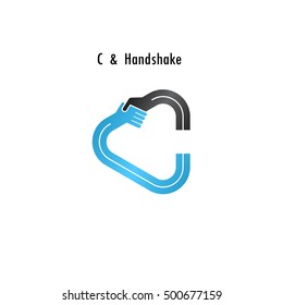 C- letter icon abstract logo design vector template.Business offer,partnership icon.Vector illustration