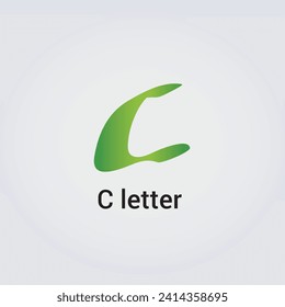 C Icono de letra Diseño logotipo aislado de marca Identidad corporativa Diversos colores Plantilla editable Vector Monograma Ilustración de marca en fondo de gradiente ligero