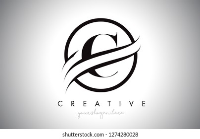 C Letter Icon Logo Design Circle Stock Vector (Royalty Free) 1274280028 ...