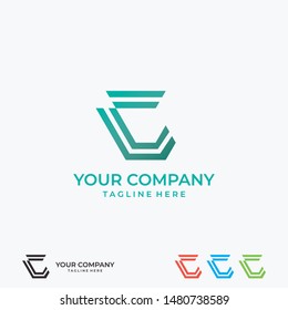 C Letter Icon Logo Design Template Simple Inspiration for Your Business Company. Vector Eps10 Editable
