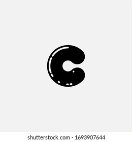 C icono de letra logotipo con alguna plantilla de diseño vectorial de elemento