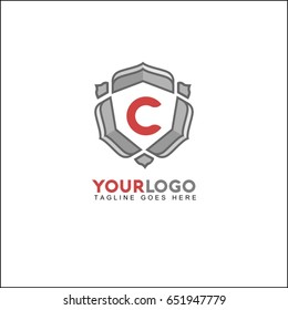 C letter identity design. Luxury Logo template in vector for Restaurant, Royalty, Boutique, Cafe, Hotel, Heraldic, Jewelry, Fashion and other vector illustration