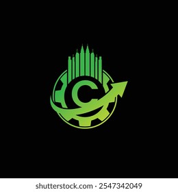 C Letter Initial Logo Design Template Vector Illustration