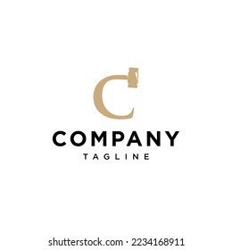 C Letter Law Auction Vector logo icon vector Template.eps