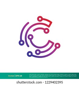 C Letter Line Icon Vector Logo Template Illustration Design. Vector EPS 10.