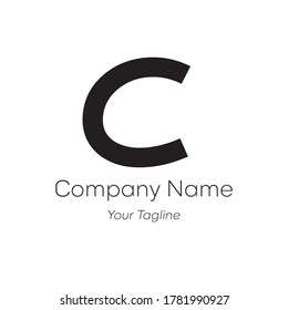 Diseño del logotipo de la línea de letra C. Símbolo monocromático monocromático lineal creativo mínimo. Diseño universal elegante de señalización vectorial. Logotipo de negocio premium. Símbolo gráfico del alfabeto para su identidad empresarial