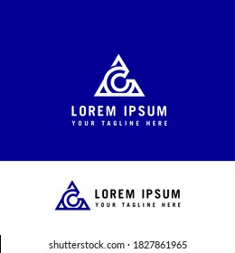 Logo-Element A und C für Buchstaben. ac Letter Logo Design Design-Design-Vorlage.